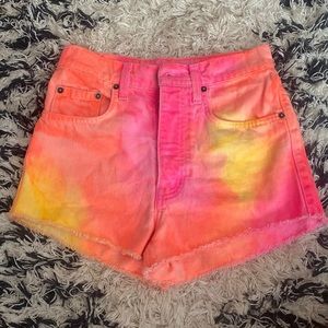 Carmar Denium Tie Die Shorts